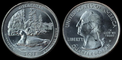 USA 25 cents 2018D Voyageurs - Minnesota stan I.jpeg