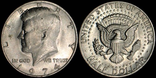 USA, 0,5 Dolara 1974, J.F. Kennedy, KM 202b, Stan I.jpg