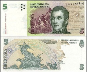 ARGENTYNA, 5 PESOS	(2003) Seria H, Pick 353a(5)