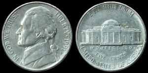 USA, 5 Cents 1991P, KM A192, stan II