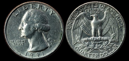 USA 25 cents 1991D KM A164a.jpeg