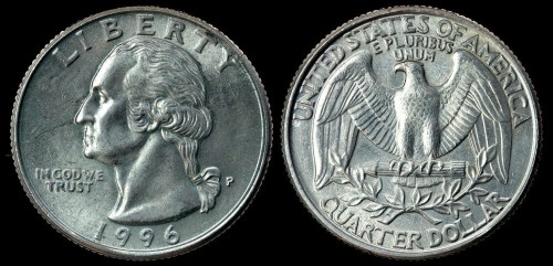 USA 25 cents 1996P KM A164a.jpeg