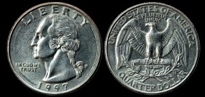 USA, 25 cents 1997P, KM A164a, stan I-