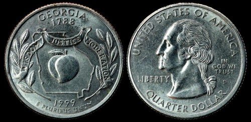 USA 25 cents 1999D Georgia km 296.jpeg