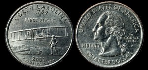  USA, 25 cents 2001P Karolina Płn, KM 319, stan I
