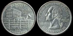  USA, 25 cents 2001 P Kentucky, KM 322, stan I