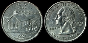  USA, 25 cents 2004D Iowa, KM 358, stan I