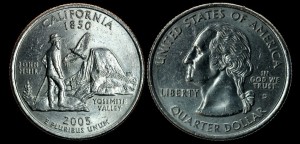  USA, 25 cents 2005D Kalifornia, KM 370, stan I