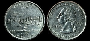  USA, 25 cents 2005D Minnesota, KM 371, stan I