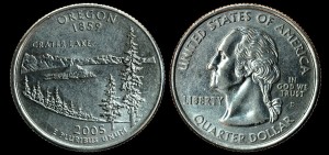  USA, 25 cents 2005D Oregon, KM 372, stan I