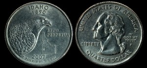  USA, 25 cents 2007P Idaho, KM 398, stan I
