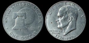 USA, 1 Dollar 1976D 200 lat Niepodległości, KM 206, stan I-