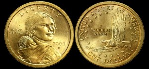 USA, 1 Dollar 2000 P Sacagawea, KM 310, stan I