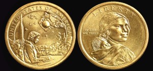 USA, 1 Dollar 2019 D Sacagawea - badanie kosmosu, stan I