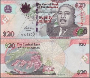 WYSPY BAHAMA, 20 DOLLARS 2010 Pick 74Ab
