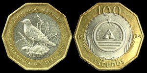 Wyspy Zielonego Przylądka,100 Escudos 1994, Skowronek, KM 39a,Stan I
