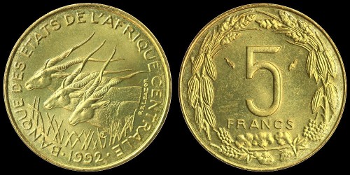 afryka centralna 5 francs 1992 km 7.jpeg
