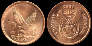 Afryka Południowa-RPA, 2 Cents 2001, KM 222, stan I