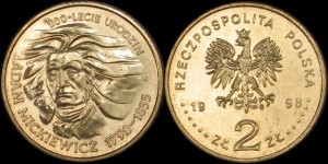 Polska, 2 Złote 1998, Adam Mickiewicz