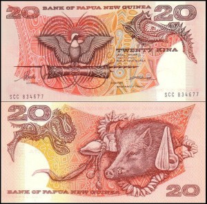 PAPUA NOWA GWINEA, 20 KINA (1995), Sygn. 5, Pick 10b(1)