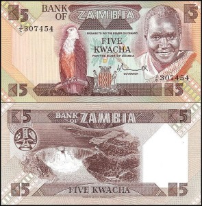 ZAMBIA, 5 KWACHA (1980-88), Pick 25a