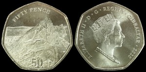 Gibraltar, 50 Pence 2020 AA Skywalk, stan I