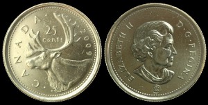 Kanada, 25 Cents 2009, KM 493, Stan I 