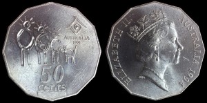 Australia, 50 cents 1994, Międzynarodowy rok rodziny, KM 257, stan I