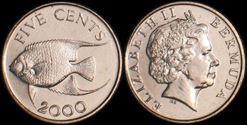Bermudy, 5 Cents 2000 Ryba, KM 108.jpeg