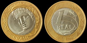 Brazylia, 1 Real 2013 Bimetal, KM 652a, stan I