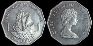 East Carribean, 1 Dollar, KM 20, stan I