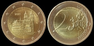 EURO-Niemcy, 2 Euro 2021 D, Saksonia - Anhalt, stan I