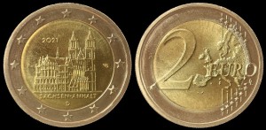 EURO-Niemcy, 2 Euro 2021 F, Saksonia - Anhalt, stan I