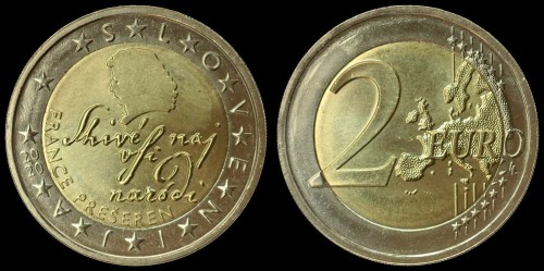 E Słowenia 2 euro 2020 France Preseren.jpeg