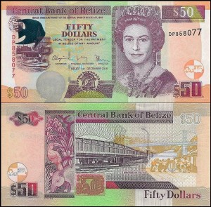 BELIZE, 50 DOLLARS 2016 Pick 70f