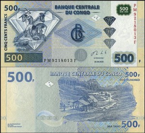KONGO - REPUBLIKA, 500 FRANCS 2020, Pick W96D