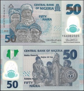 NIGERIA, 50 NAIRA 2020, plastik, Pick 40