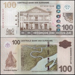 SURINAM, 100 DOLLAR 2020 Pick 166