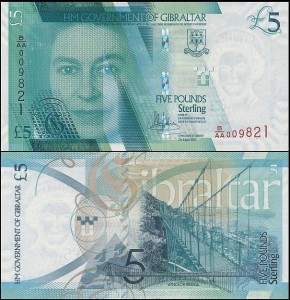 GIBRALTAR, 5 POUNDS 2020, ser. B/AA, Pick W42