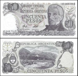 ARGENTYNA, 50 PESOS	(1976-78)	Pick 301a2