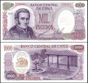 CHILE, 1000 ESCUDOS br. Pick 146(2)