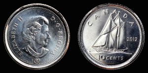 Kanada, 10 Cents 2012, KM 492 Stan I