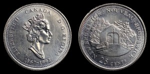 Kanada, 25 Cents 1992 Nowy Brunszwik, KM 203, Stan I