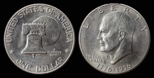 USA, 1 Dollar 1976D 200 lat Niepodległości, KM 206, stan I-