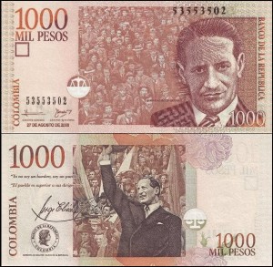 KOLUMBIA, 1000 PESOS 27.08.2008 Pick 456j