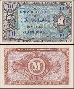 NIEMCY Alianci - strefa amerykańska, 10 MARK 1944 Pick 194a