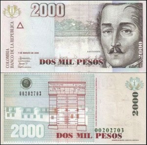 KOLUMBIA, 2000 PESOS 07.03.2005 Pick 457a
