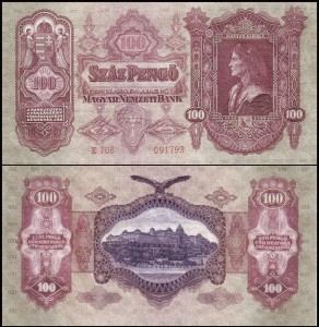 WĘGRY, 100 PENGO 1930 Pick 98