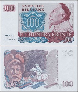 SZWECJA 100 KRONOR 1985 S, Pick 54c