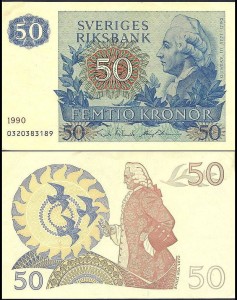 SZWECJA 50 KRONOR 1990 Pick 53d